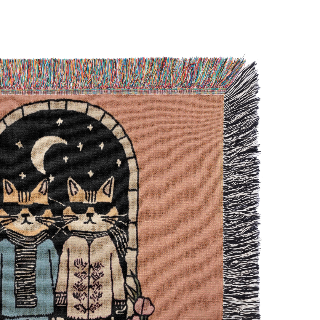 Cool Cats - Personalized Woven Blanket