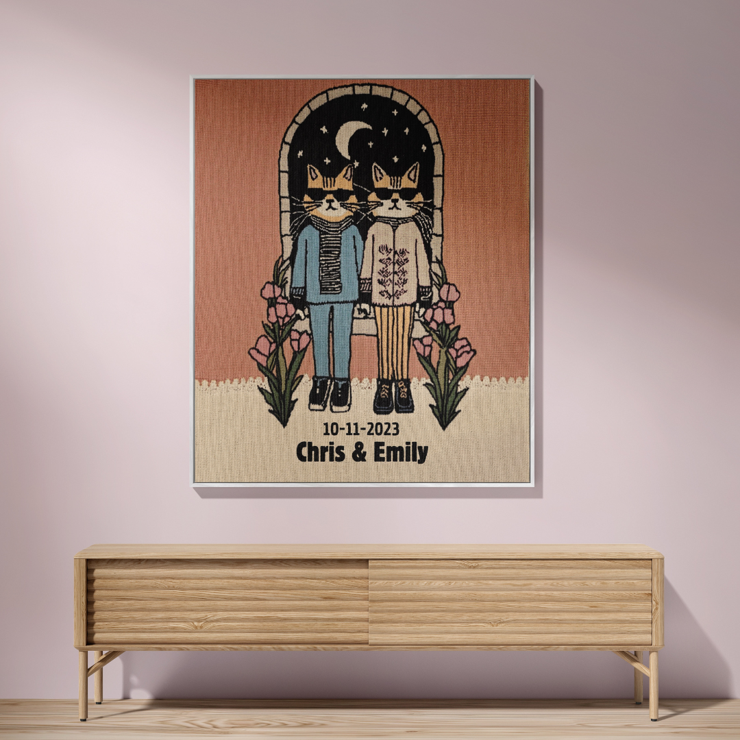 Cool Cats - Personalized Woven Blanket